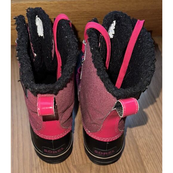 Sorel Tivoli Insulated Winter Boots Pink Sparkle Youth Size 6 Girls Waterproof - Picture 6 of 10